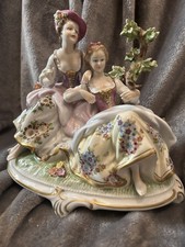 Antique german Porcelain couple Figurine by Dresden unterweisbach 