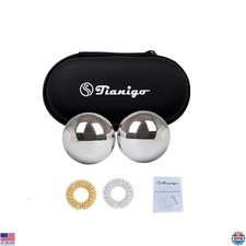 Stainless Steel Baoding Balls Set, 1.2" Stress Relief Hand Massage Therapy Balls