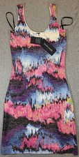 Marciano Reflection Tank Dress L NWT Metallic Multicolor Bodycon 62G8695041Z