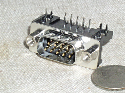 1 KYCON K22-E9P-NJ D-SUB DB-9 DB9 MALE GOLD PIN RT ANGLE PCB PWB CONNECTOR USA