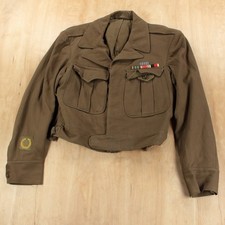 vtg WW2 US military uniform ike jacket size 36 R eisenhower ribbon bars 