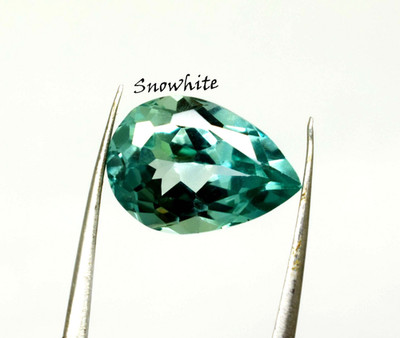 8.00 Ct Rare Natural Blue Green Tourmaline Pear Cut Certified Loose Gemstone