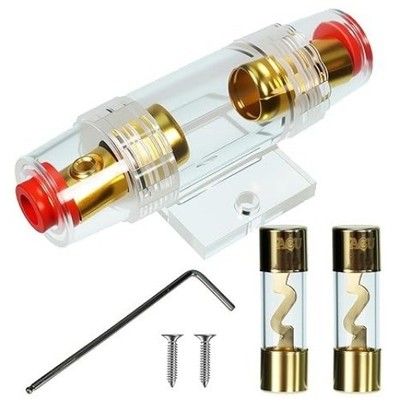 Waterproof 50A In-line Fuse Holder with Fuse for Car Audio, Amplifi Model: 50A