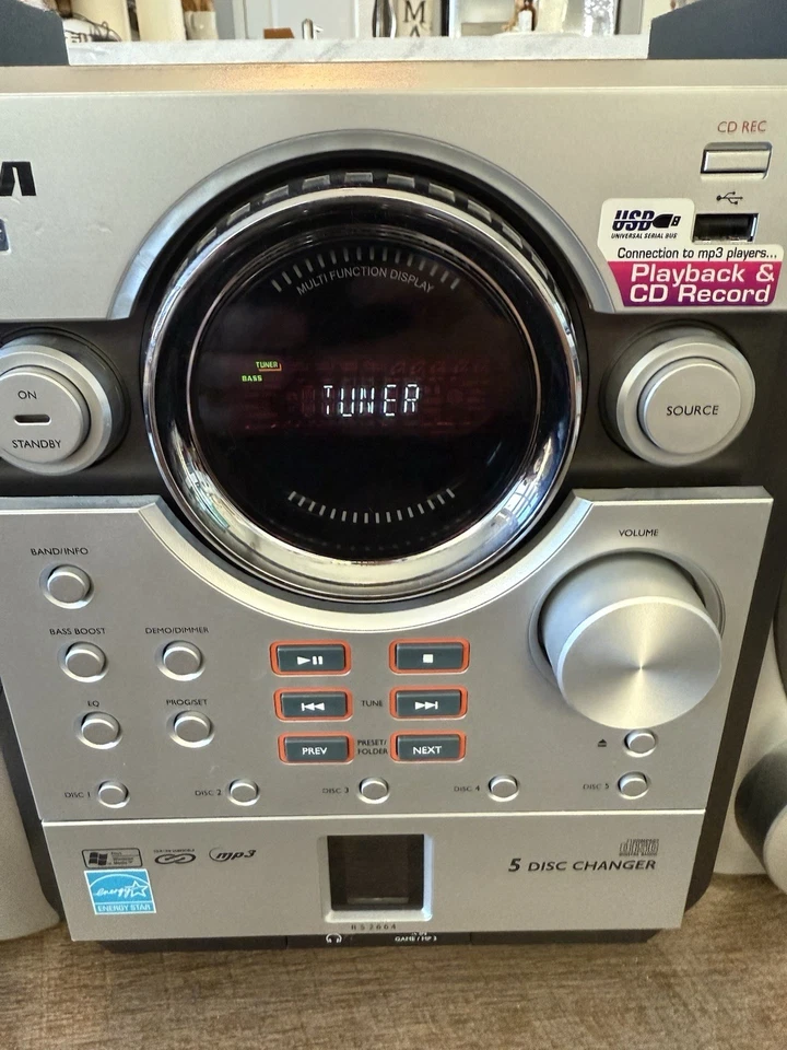 VINTAGE RCA (RS-2664) Stereo System/Speakers/Antenna With 5 CD Disc Changer - Image 2 of 4