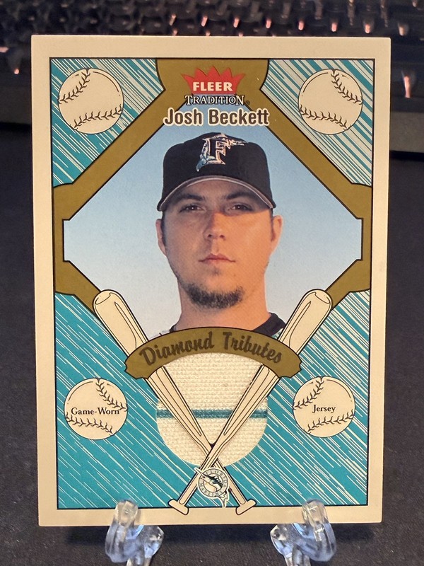 2004 Josh Beckett Fleer Tradition Game Worn Jersey #DT-JB Marlins