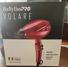 BaBylissPRO Volare Professional Hair Dryer Red 2000W Ionic Nano Titanium 60/75mm