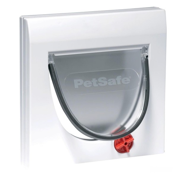 Petsafe Katzenklappe FreilauftüR KatzentüR HaustiertüR Weiß Manuell 4-Weg Klappe-image
