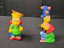 1990 Burger King Simpson Bart Marge PVC Figures