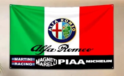 Alpha Romeo Banner Fahne Flagge flag Martini Racing Magneti Marelli 90 x 150 cm