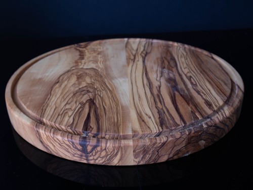 Handmade Organic Olive Wood Pizza Bread Board , Olive Wood Round Steak & Pizza - Picture 6 of 9