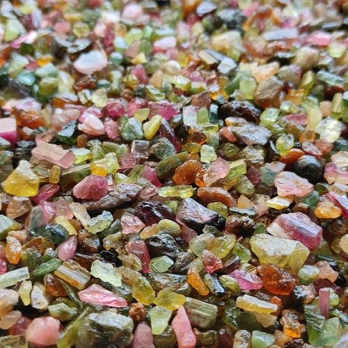 Raw mix tourmaline rough Natural multi color tourmaline rough rock gemstone CX47 - Picture 5 of 11