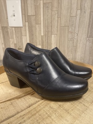 clarks navy ankle boots