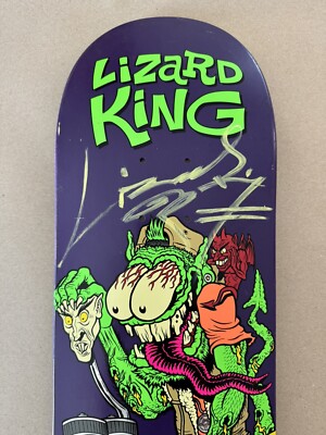 RARE SIGNED Deathwish Lizard King CREEPS 2 Skateboard Deck Art by