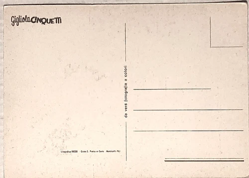 Gigliola CINQUETTI - Cantante - Cartolina Edizioni Diesse - Foto 2 di 2