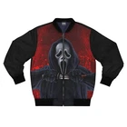 1990's Horror Film Scream Ghostface Happy Halloween Bomber Jacket