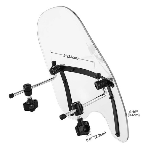 Clear 22mm Clamps Windscreen Windshield Fit For Harley Sportster XL883 1200 Dyna - Picture 6 of 8