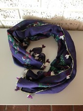 Vintage Scarf Head Wrap Turkish Yikanmis Purple Turkey