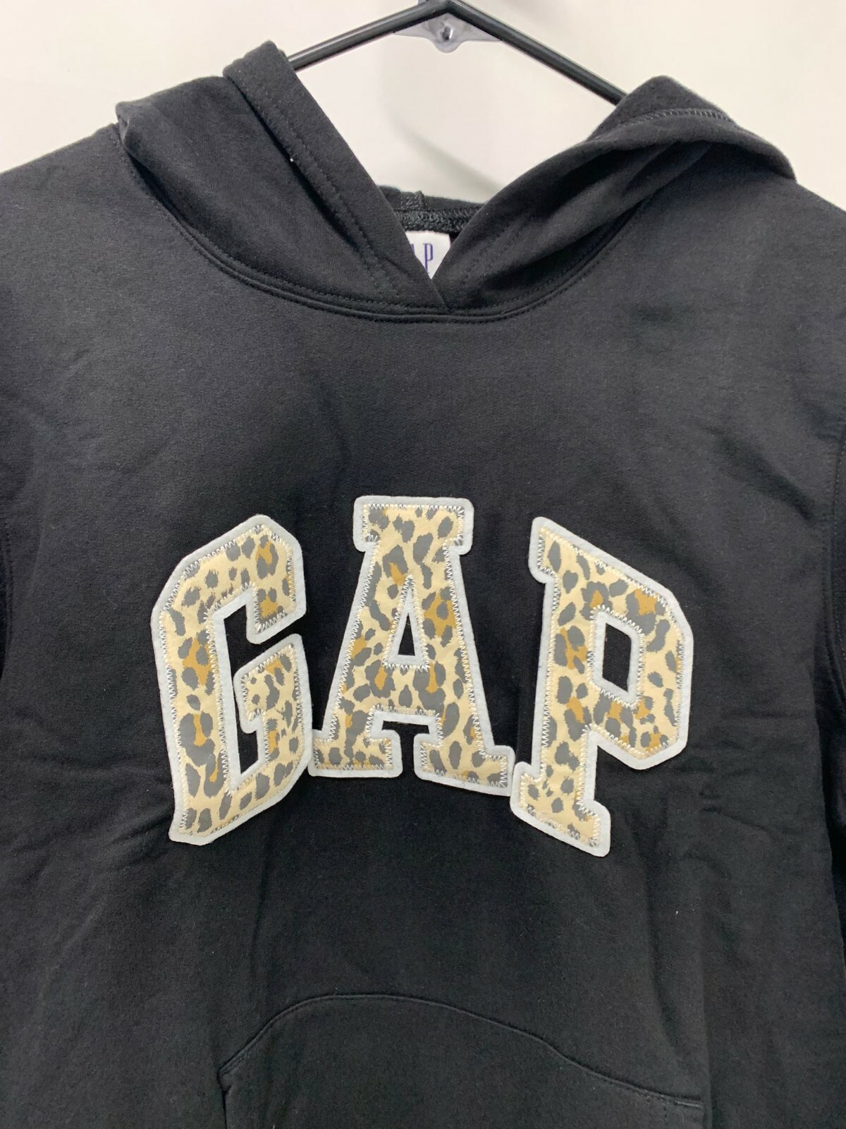 Gap Womens L Black Leopard Classic Logo 
