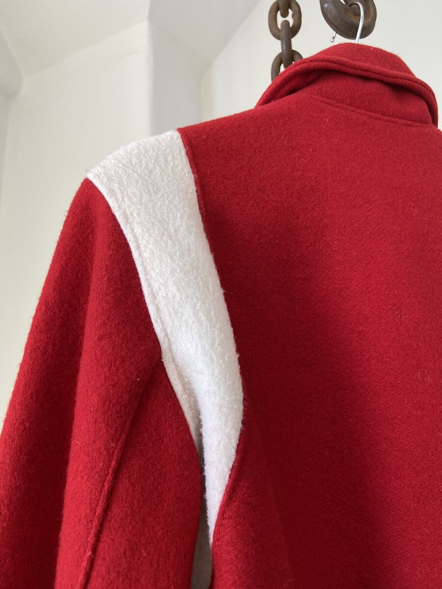 GOLDEN THREAD Brill Bros Milwaukee Wool Varsity Teddy Jacket GOLDEN THREAD Brill Bros Milwaukee Wool Varsity Teddy Jacket