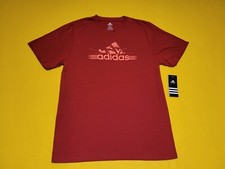 Mens Adidas Red The Go To Performance Tee Small NWT FREE SHIPPING