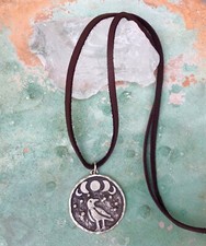 NEW Sundance Charm Necklace genuine leather cord handmade men  s artisan jewelry