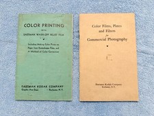 2 vintage Kodak books - Color Printing and Color Films, Plates and Filters