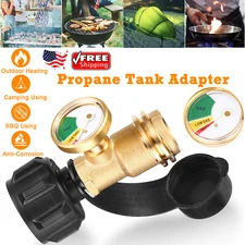 Propane Tank Gauge RV Pressure Brass Adapter Gas Level Meter Grill BBQ Indicator