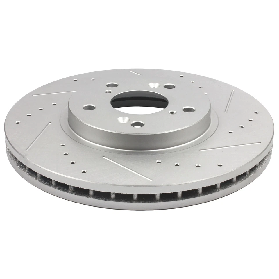 Front And Rear Drilled & Slotted Discs Brake Rotors For Acura Tl 2004 2005-2008 - Изображение 2 из 4