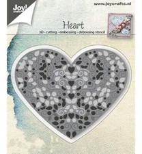 Herz gefüllt mit Swirls und Blättern- Stanzschablone von Joy!Crafts (6002/0786)