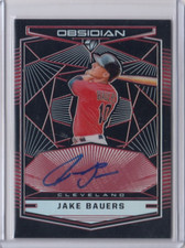2019 Panini Obsidian Jake Bauers Electric Etch Red #08/25 Rookie Auto RC