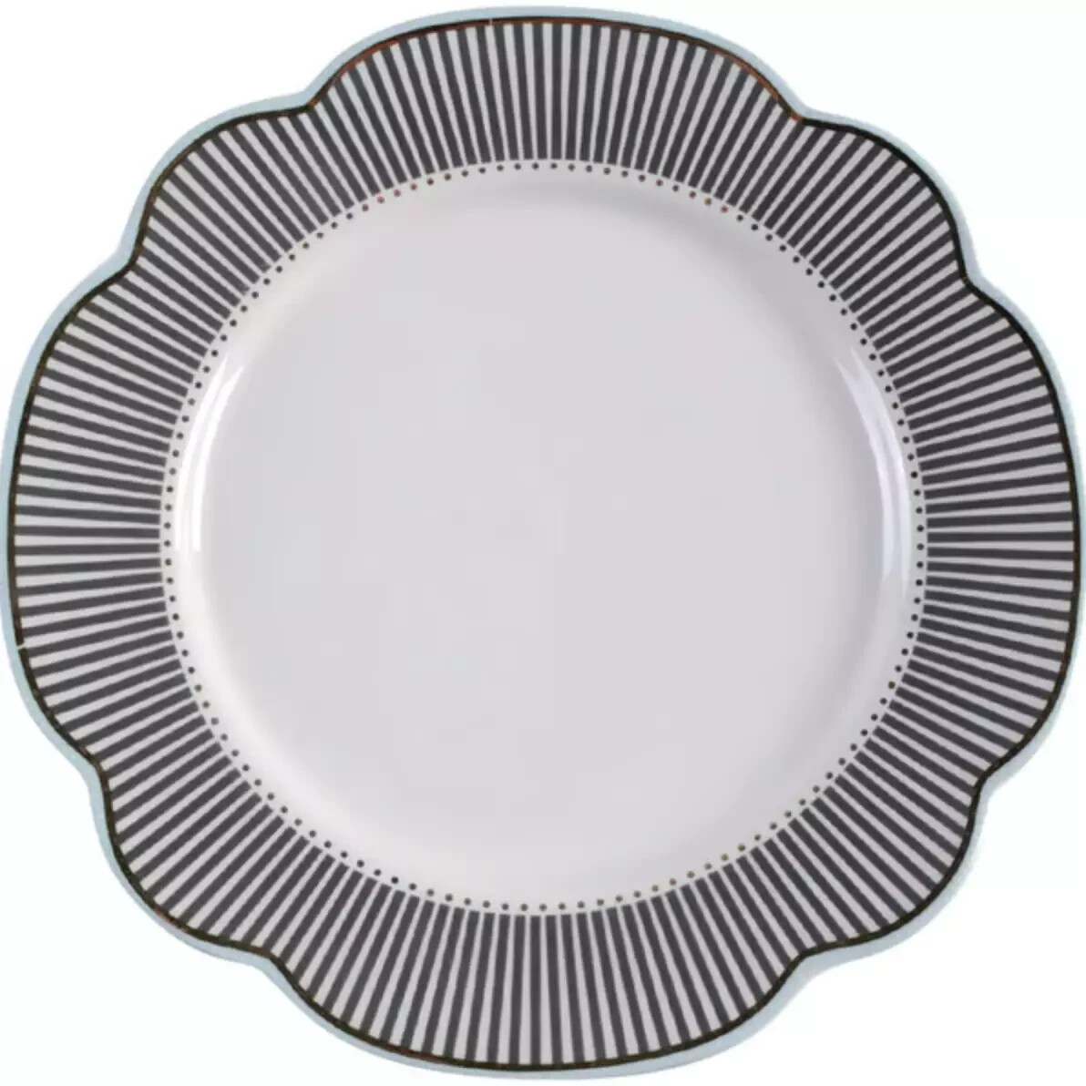 Grace Teaware Scallop Navy Dinner Plate 11.5