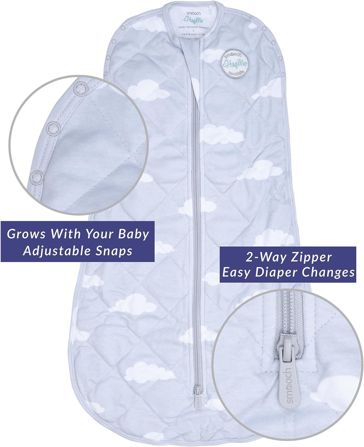 HugMe™ Weighted Baby Swaddle Blanket for 06 Months Newborn/Infant