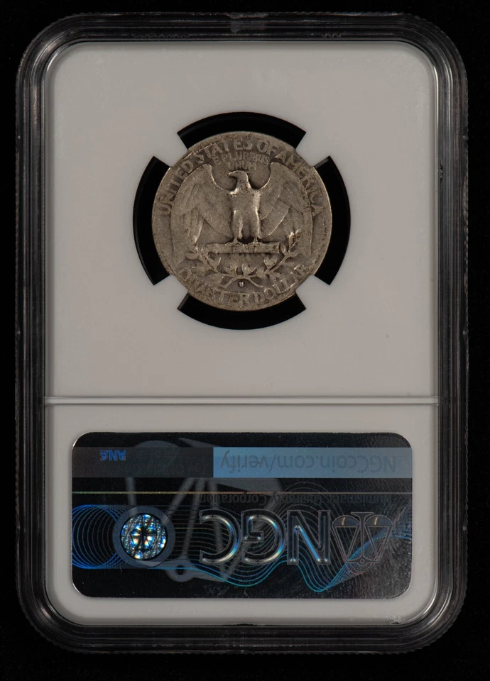 1943-S DDO 25c Silver Washington Quarter - FS-101 Double Die - NGC F 12 - X5825 - Image 3 of 4