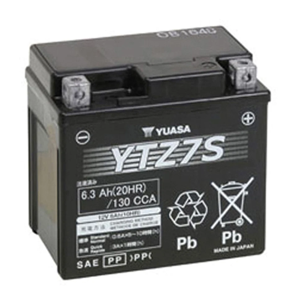 Yuasa Battery YTZ7S Sealed Factory Activated YUAM727ZS Foto 4 de 4