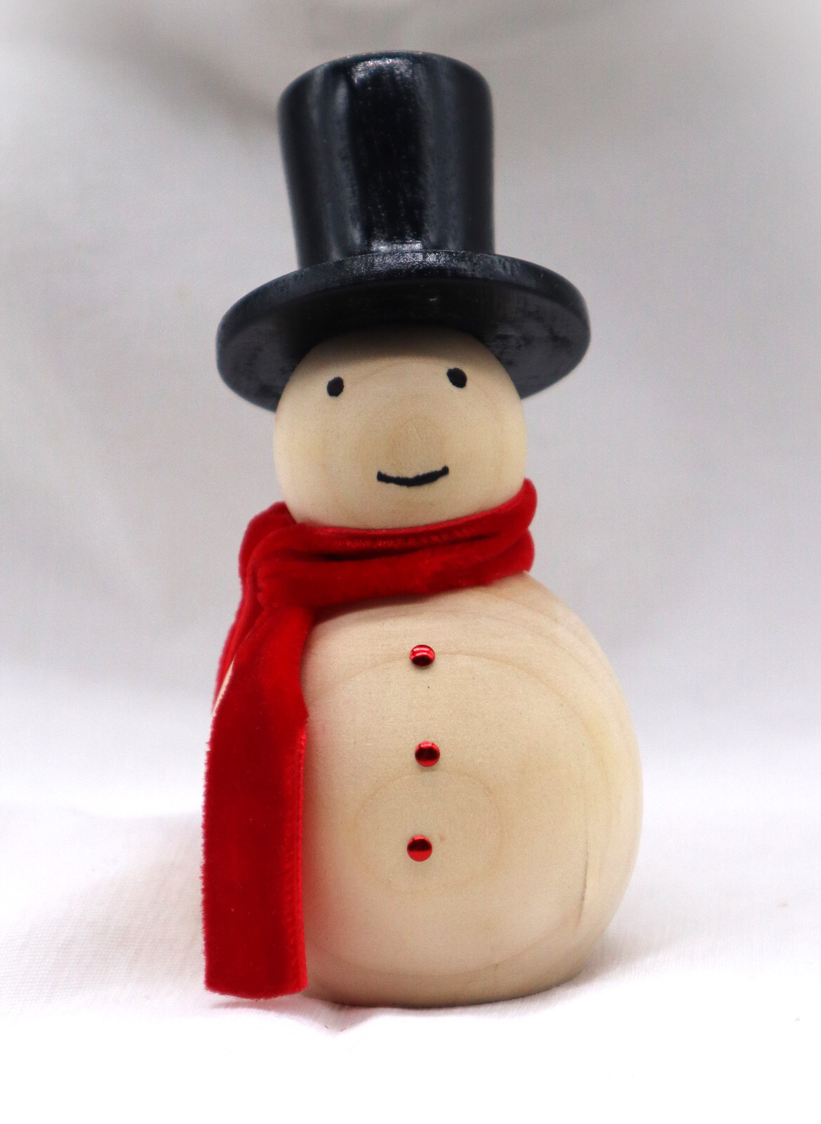 Bonhomme de neige en bois artisanat d'art de table 30cm chic