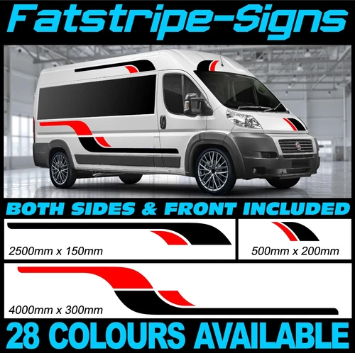4m MOTORHOME GRAPHICS STICKERS STRIPES CAMPER VAN MOTORHOME FIAT PEUGEOT RELAY