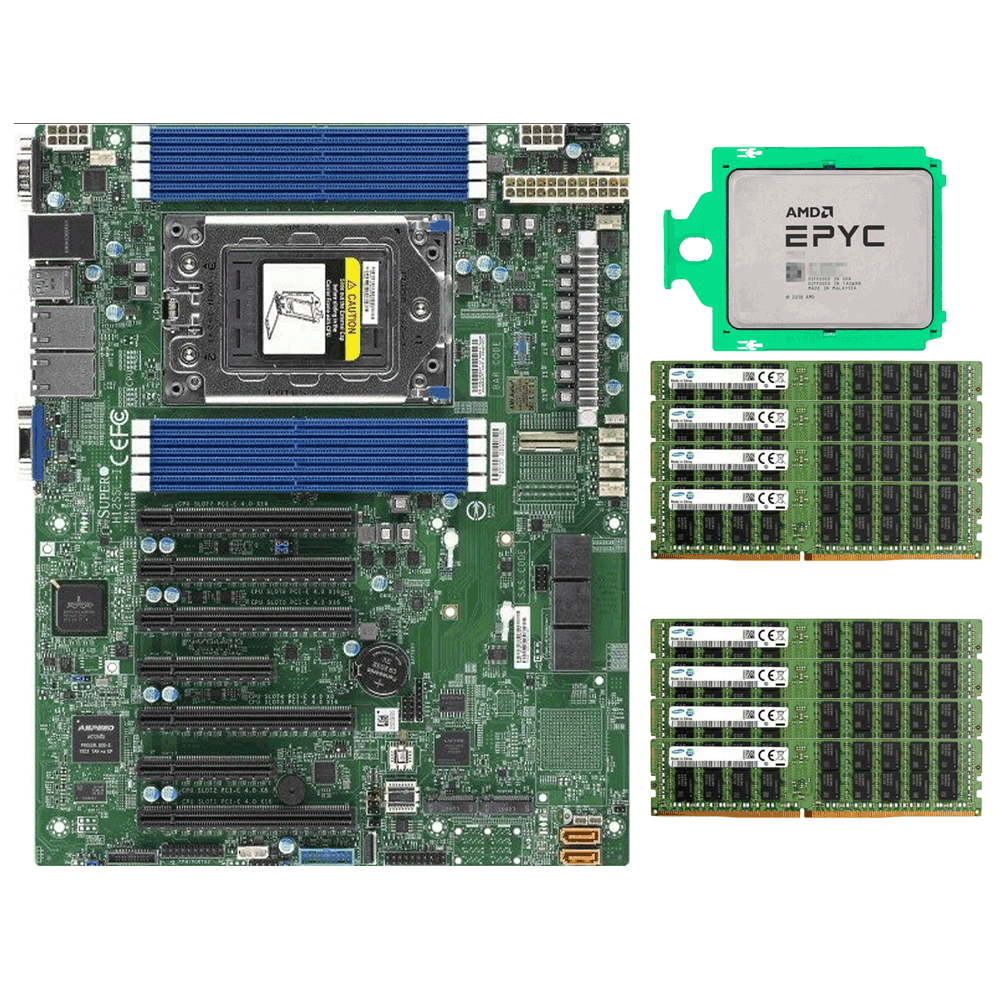 AMD EPYC 7742 CPU 64 Cores + H12SSL-i Supermicro Motherboard