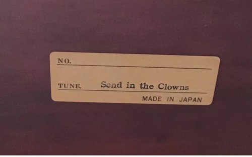 RARE Vintage CLOWN "See Saw" Wood Music Box Plays Tune "Send in The Clowns" - 第 9/10 張圖片