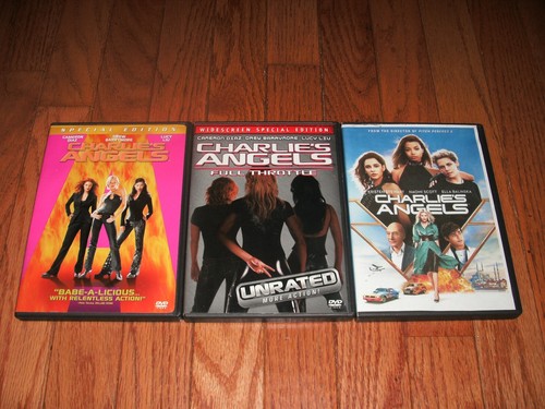 Charlie's Angels set of 3 movies on DVD. 1, Full Throttle and Remake