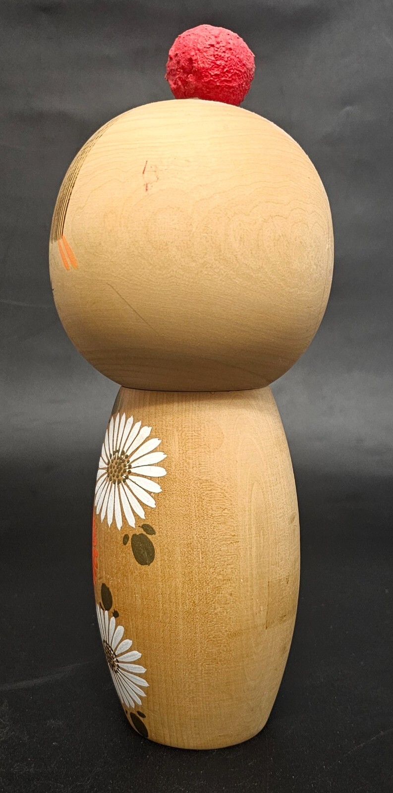 Large Japanese Kokeshi Doll Hand-Painted  11" Stamped & Numbered on Bottom Vtg