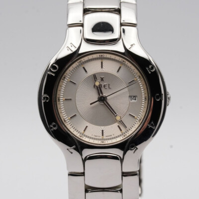 EBEL LICHINE HERREN UHR QUARTZ 33MM STAHL BAND STAHL 9087970 ARMBANDUHR RAR 2