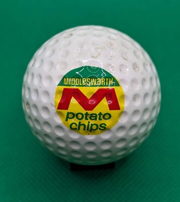 Vintage Middleswarth Potato Chips logo golf ball
