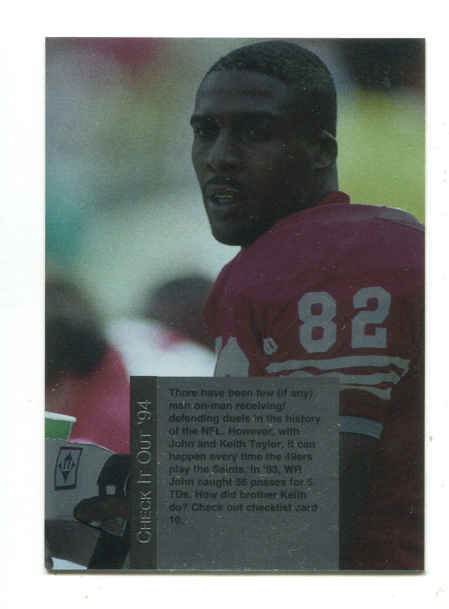 1994 Playoff Checklist #9 John Taylor San Francisco 49ers