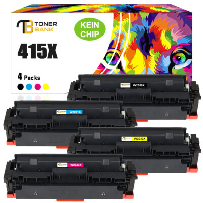 Toner für HP 415A/X Color LaserJet Pro MFP M479fdw dw fnw fdn M454DW KEIN CHIP