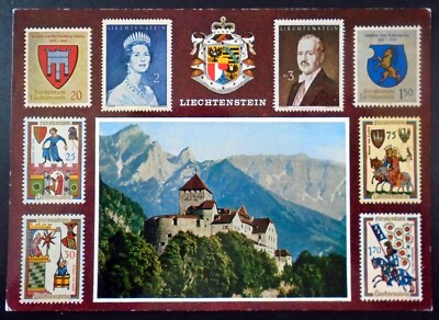 Multiple Views of Liechtenstein, Prince Franz Josef II, Princess Gina, Coat of A