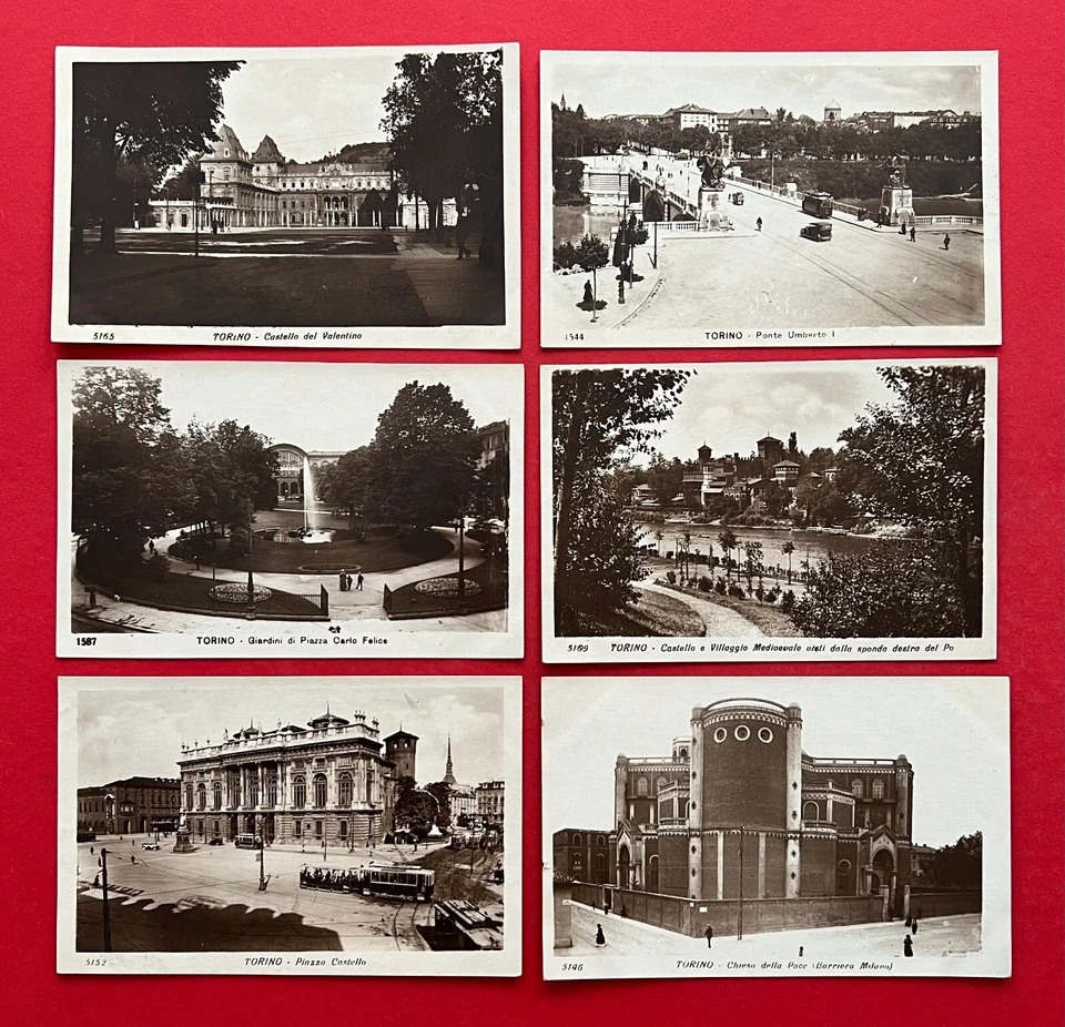 6 x Foto AK TORINO Turin Italien um 1930 Piazza Castello Strassenbahn  ( 125233 - Bild 1 von 2