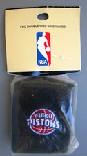 VTG NBA..DETROIT PISTONS..TWO DOUBLE WIDE WRISTBANDS..FOR BARE FEET ORIGINALS
