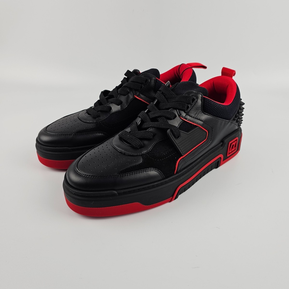 CHRISTIAN LOUBOUTIN Astroloubi Leather Black Sneakers New Size EU