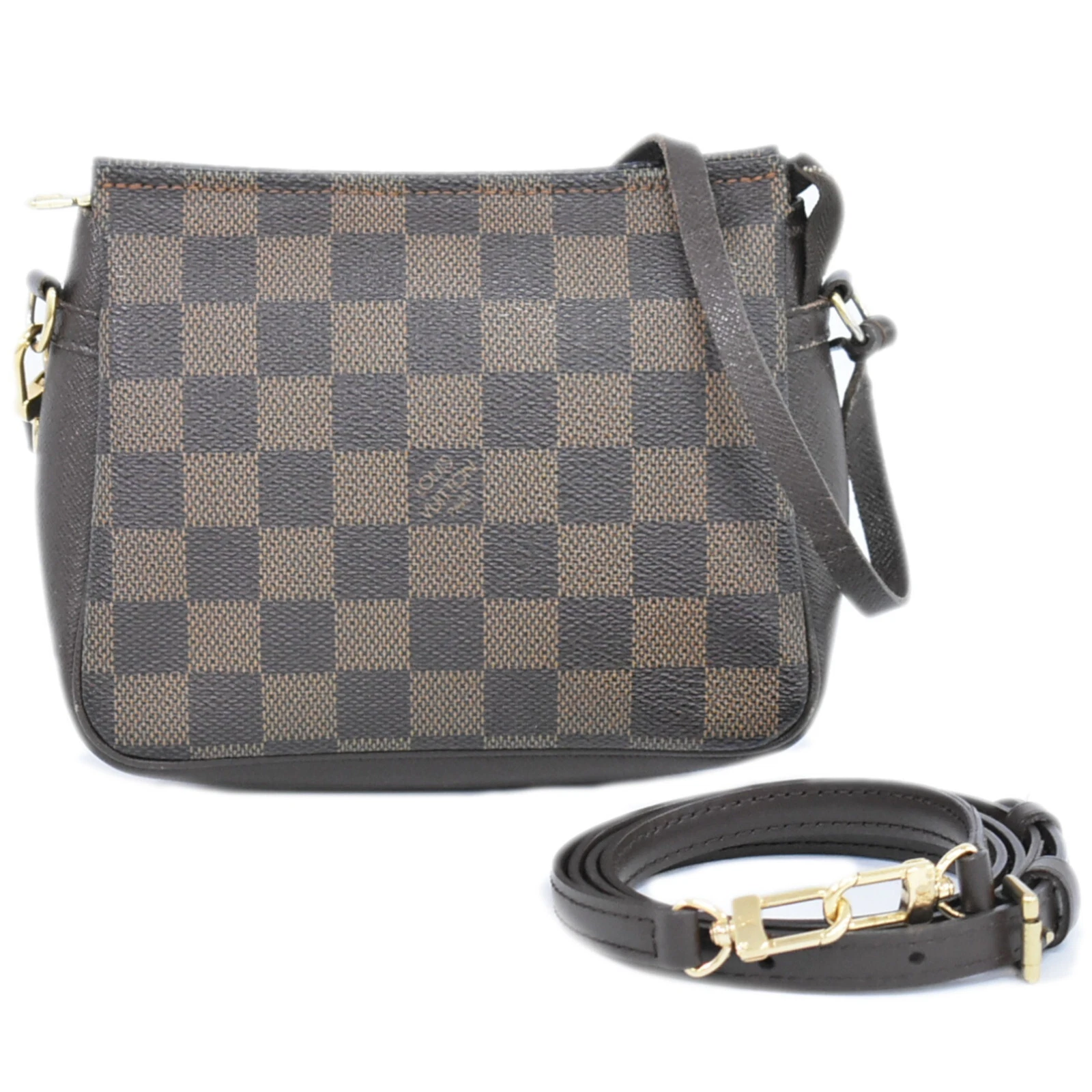 LOUIS VUITTON（LV） Louis Vuitton Trousse Makeup N51982 Damier Ebene borsa a mano in tela