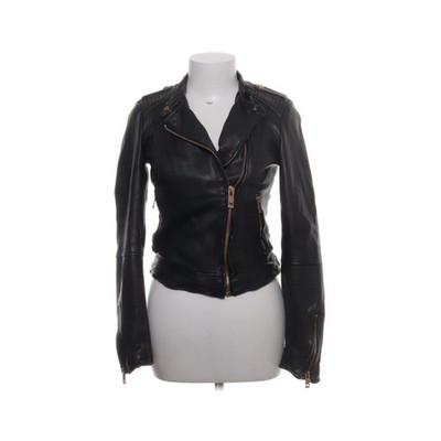Zara Basic Outerwear, Bikerjacke, Damen, Größe: XS, Schwarz, Leder #4H4